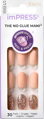 Produktbild von KISS imPRESS Press-On Manicure Evanesis Short Square with PureFit Technology - 30 False Nails