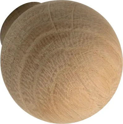 Zdjęcie produktu dla Gałka meblowa Alles im Griff drewno Olwen ø 30mm - Gałka do szafki okrągła, głębokość 34mm - Gałka do drzwi, surowy dąb