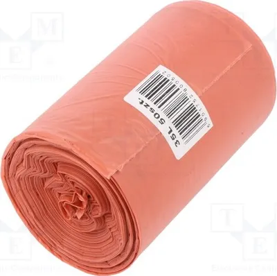 Obrázek produktu pro 1 kus pytle na odpad 35 litrů, obalové technologie, 50 kusů, materiál LDPE