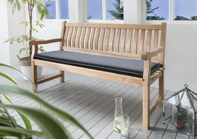 Zdjęcie produktu dla Poduszka na ławkę Destiny 180x45x5cm, z zamkiem błyskawicznym, szara