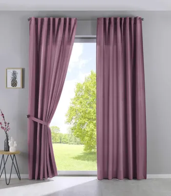 Produktbild von 2er Set Vorhänge Verdeckte Schlaufen Cationic »JENA« HxB 145x140 cm Altrosa Blic