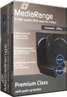 Produktbild von 10 (2x 5Stk) DVD CD Hüllen 4fach 4er-DVD-Box black