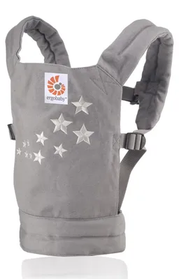 Image de Porte-bébé Ergobaby Puppentrage, jouet pour enfants, sac de portage gris galaxie pour poupée, 1 pièce