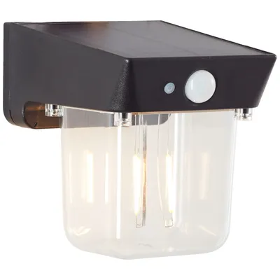 Produktbild von LED Außenwandlampe, Solar, Bewegungsmelder, 12 x 10 x 11 cm, 2W, 240lm