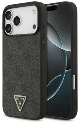 Zdjęcie produktu dla Etui Guess Leather 4G Triangle do iPhone 18 Pro Max / 17 Pro Max czarny