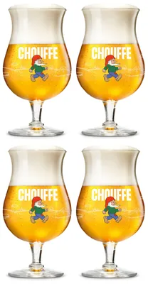 Immagine prodotto di Bicchieri da birra La Chouffe, capacità 330 ml - confezione da 4 pezzi