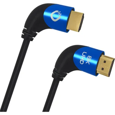 Produktbild von Oehlbach Shape Magic 90 UHD – 8K HDMI-Kabel, 2.1, 90 Grad Winkelstecker, 2m,  48 Gbps, schwarz