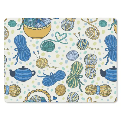 Produktbild von MuchoWow® Mauspad Mousepad Stricken - Muster - Wolle 23x19 cm - Mousepads - Maus Mat - Pad - Mausunterlage - Schreibtischunterlage - Mauspad