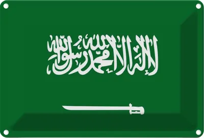 Produktbild von vianmo Blechschild 20x30 cm Saudi-Arabien Saudi Arabia Flagge Fahne Wappen