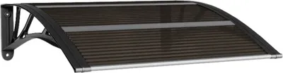 Produktbild von Türvordach Schwarz 80x75 cm Polycarbonat