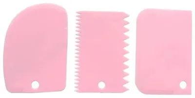 Produktbild von Go Go Gadget – Teigschaber – Teigschaber – Teigschneider – Fondantschaber – Küchenwerkzeug – Kuchen – 1 Set mit 3 Stück – Rosa