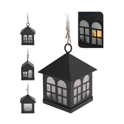 Produktbild von Kleine Haus-Laterne LED 6x8cm Schwarz 1xCR2032