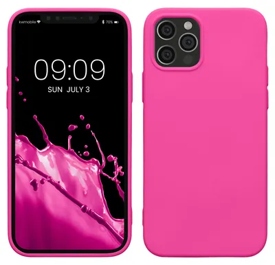 Produktbild von kwmobile Hülle kompatibel mit Apple iPhone 12 / iPhone 12 Pro Hülle - gummierte TPU Silikon Handyhülle - Schutzhülle für kabelloses Laden - Case in