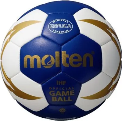 Immagine prodotto di Pallamano Molten H00X300-BW Pallone da gioco blu bianco oro Gr 0