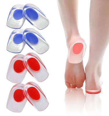 Produktbild von TRANKIELO® – Gel-Einlagen für Fersenschmerzen – Silikon-Fersenpolster für Plantarfasziitis – Bequem und wiederverwendbar