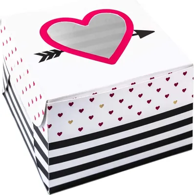 Produktbild von Tortenbox Muffinbox Tortenschachtel Geschenkschachtel you & me 7,5x11,5 cm