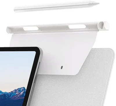 Produktbild von iPad-Hüllenhalter, Magnetischer Hüllenhalter für iPad, Weiß, Universal, für Apple Pencil Pro (2. Generation) und andere magnetische iPad-Hüllen.