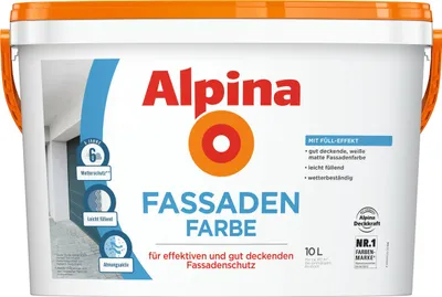 Produktbild von Alpina Fassadenfarbe 10 Liter weiß matt