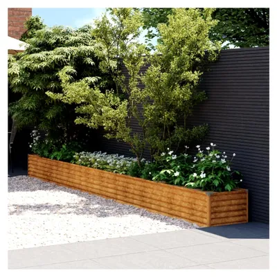Produktbild von Hochbeet 482x50x36 cm Pflanzkasten für Garten aus Cortenstahl