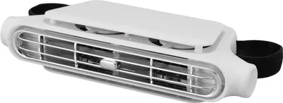 Obrázok produktu pre Chladiaci ventilátor do auta Bezlopatkový nastaviteľný ventilátor do auta s opierkou hlavy pre predné zadné sedadlo biely