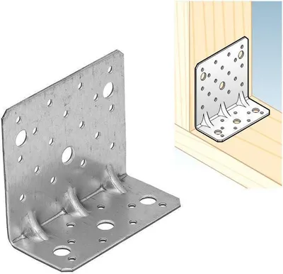 Produktbild von KPK Schwerlast Winkelverbinder mit Sicke Bauwinkel Holzverbinder verzinkt 9,5x5,3x11cm