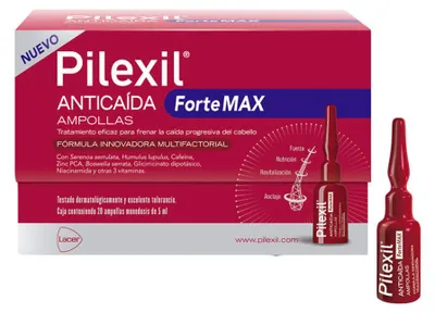 Immagine prodotto di PILEXIL FORTE MAX, fiale contro la caduta dei capelli, 20 x 5 ml