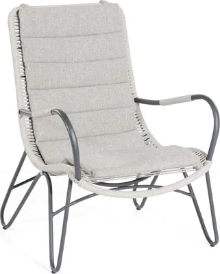 Produktbild von Sonnenpartner Charité Loungesessel silbergrau Relaxsessel Aluminium mit Polyrope