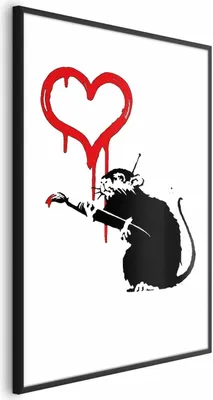 Produktbild von Posterpapier Poster - Love Rat 40x60 cm Streetart g-C-0218-ao-a
