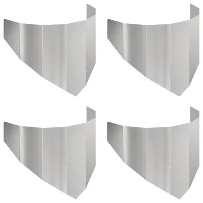 Image de Bordure de jardin, 4 pièces, 100 x 45 cm, acier, couleur argent