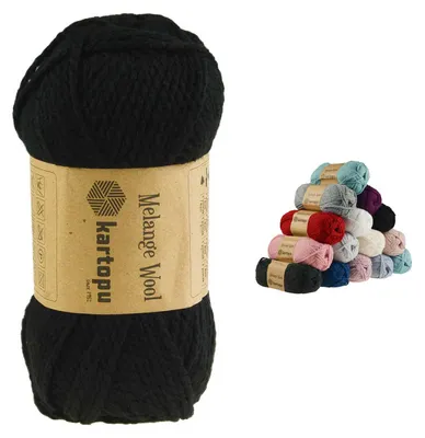 Produktbild von 100g Strickgarn Melange Wool Strick-Wolle Garn Häkelgarn Wolle Farbwahl