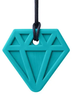 Image de Ark Therapeutics Kaukkette Diamant pour enfants : jouet de dentition en forme de diamant, collier à mâcher texturé, conçu pour les enfants et les adultes.