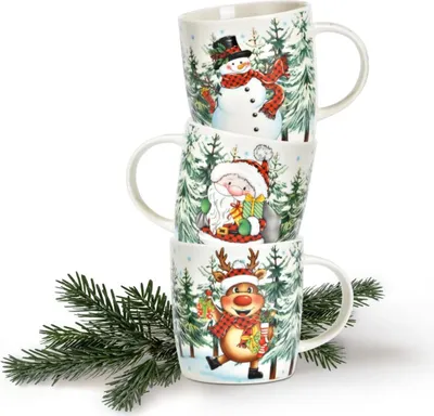 Produktbild von Weihnachtstassen 36er Set lustige Weihnachtsmotive