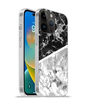 Produktbild von MuchoWow® Handyhülle Schutzhülle Hülle für Apple iPhone 14 Pro - Softcase Marmor - Schwarz - Weiß - Luxus Silikon Softcase Handy Hülle - Umschlag