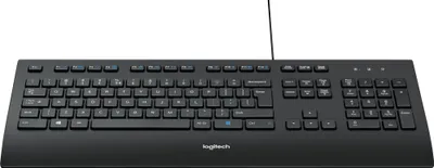 Zdjęcie produktu dla Logitech K280E Pro dla firm, penowymiarowa (100%), przewodowa, USB, QWERTY, czarna