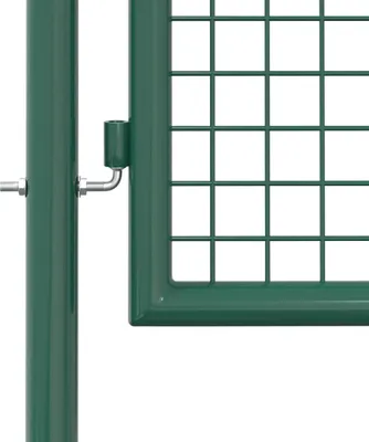 Produktbild von vidaXL Zauntor Stahl 100x150 cm Grün