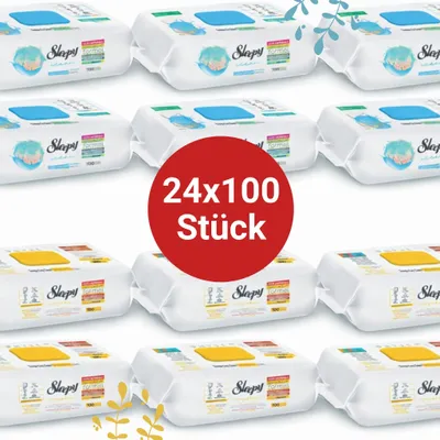 Produktbild von Sleepy Easy Clean Oberflächenreinigungstücher – 12x100 Gelb + 12x100 Ocean | Kalklöser