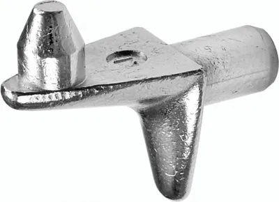 Produktbild von Steckbodenträger Winkel 3, Bohr ø 5 mm, Zink vernickelt