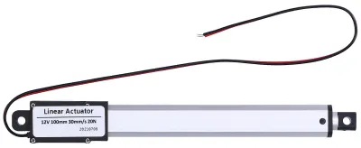 Image de Actionneur linéaire 12 V CC, 100 mm, fin de course interne, mini-moteur électrique silencieux pour l'agriculture industrielle, 30 mm/s, 20 N