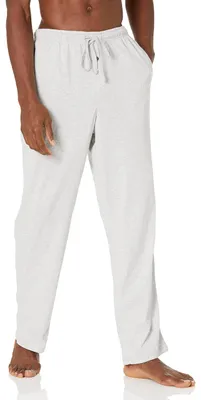 Produktbild von A. Essentials Herren Pyjamahose aus Baumwollstrick, Hellgrau Meliert, L