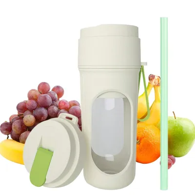 Produktbild von Standmixer, Tragbare Mixer für Shakes, Entsafterbecher, Reisefreundlicher Smoothie-Maker, tragbarer Entsafter-Becher für Smoothies und Shakes, 450ml
