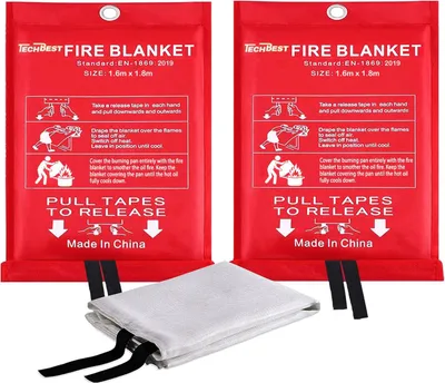 Productafbeelding van Blusdeken keuken - brandblusdeken 160 x 180 glasvezel 2-pack