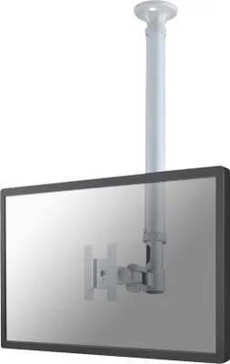 Produktbild von Der FPMA-C100SILVER ist eine Deckenhalterung für Flachbildschirme und Flachbild-Fernseher bis 27" (68 cm). - Bildschirmgröße: 25,4 cm (10 Zoll) bis 68,6 cm (27 Zoll) - max. 20 kg Traglast - Silber