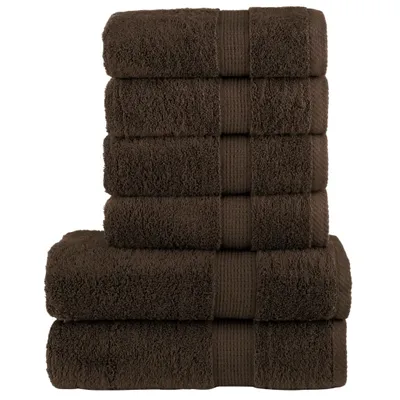 Productafbeelding van 6-delige Handdoekenset SOLUND 600 g/m² bruin