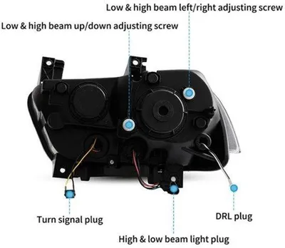Produktbild von Scheinwerfer für Auto mit LED-Abblendlicht und integriertem Blinkleucht