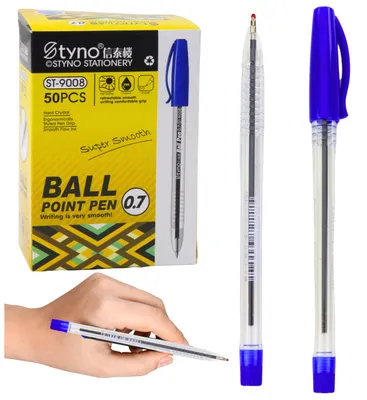 Produktbild von Kugelschreiber mit Kappe, blaue Tinte, Spitze 0,7 mm