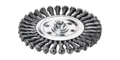 Image de LESSMANN Brosse ronde (Ø 125 mm épaisseur de fil 0,50 mm / acier lisse 14 mm) - 473217