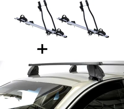 Produktbild von 2x Fahrradträger SAGITTAR + Dachträger K1 MEDIUM kompatibel mit Rover 400 (4Türer) 90-95