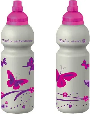 Produktbild von Fizzii Trinkflasche Schmetterling 600ml, auslaufsicher