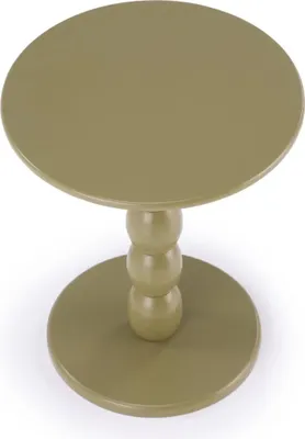 Produktbild von Couchtisch CIRILLA rund einbeinig lackiert Ø40x47 cm Wohnzimmer Olivgrün