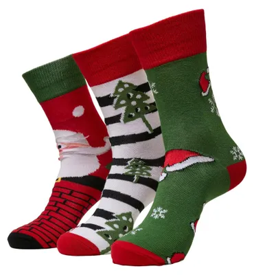 Image de Urban Classics - Chaussettes pour hommes/femmes unies - motif de Noël (lot de 4) TN613 (35 EU - 38 EU) (colorées)